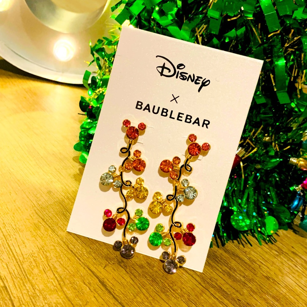 DISNEY X BAUBLEBAR MICKEY MINNIE MOUSE CHRISTMAS HOLIDAY EARRINGS